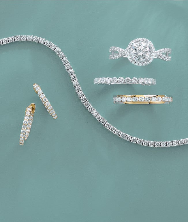 Diamond Earring, Lab-Grown, Ethically Sourced, Brilliant, Diamond Stud, Diamond Hoop