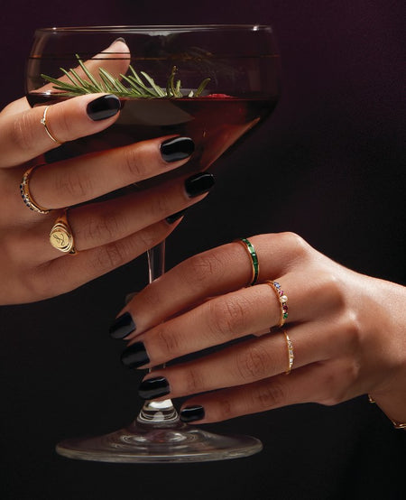 Women's Gifts, Holiday Gifts, Three-Stone, Gemstone Ring, Diamond Ring, Signet, Bracelet, Stackable, Lifestyle, Lab-Grown Diamonds, Emerald, Paperclip, Blue Sapphire, Multi-Gemstone, Colorful Ring Stacks, Flat Link, Elongated, A Daring Venture