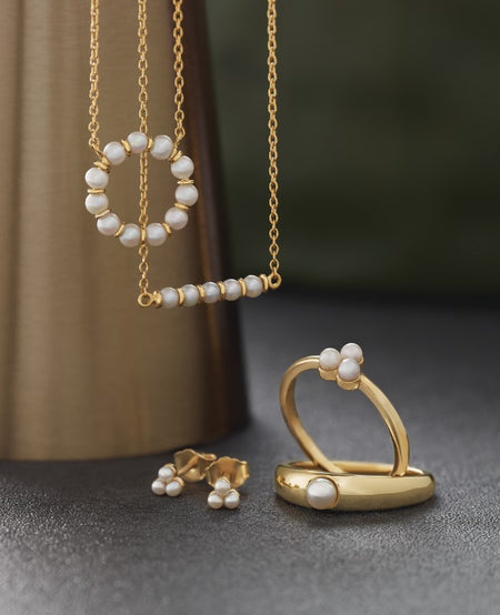 Holiday Gifts, Solitaire, Pearl Necklace, Pearl Ring, Cluster, Circle, Bar, Pearl Earrings, Gold Chain