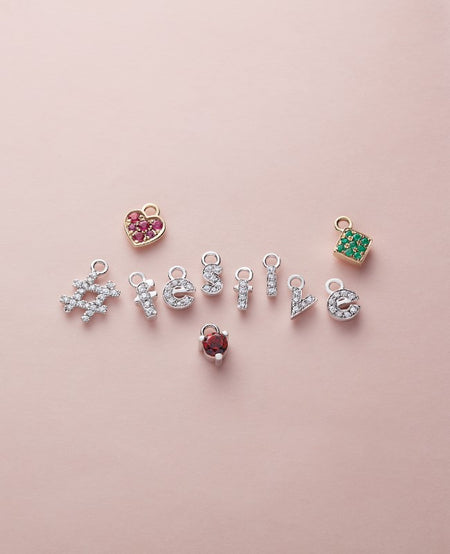 Initials, Pendants, Initial Pendant, Solitaire, Cluster, Diamond Dangle, Petite Pave, Lowercase Initials, Hashtag Pedant, Heart Pendant, Diamond Pendant