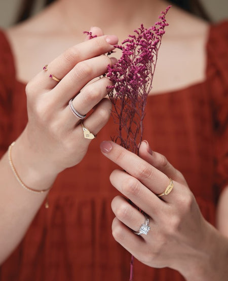 Valentine's Day, Engravable, Bridal, Personalization, Diamond Band, Gemstone Ring, Diamond Ring, Signet, Engagement, Heart Ring, Diamond Bracelet, Stackable, Lifestyle, Bolo, Ruby, Negative Space Ring