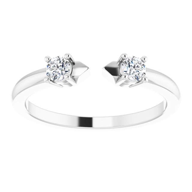2-Stone Open Shank Diamond Ring