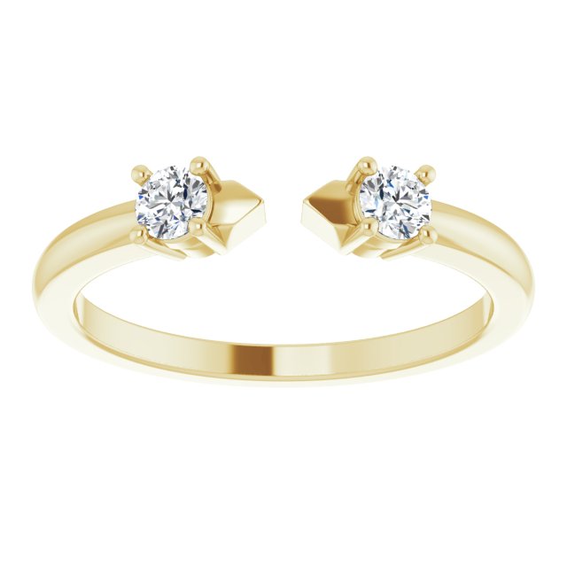 2-Stone Open Shank Diamond Ring