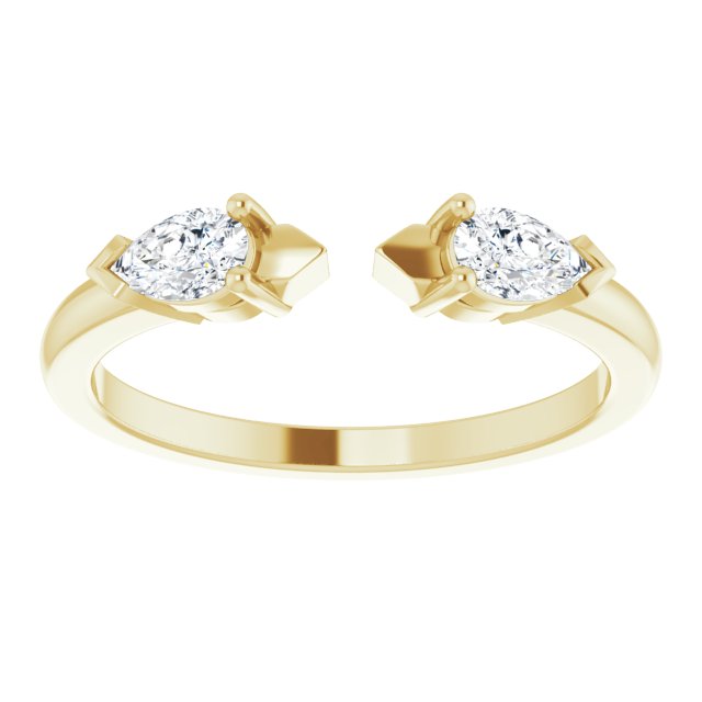 2-Stone Open Shank Diamond Ring