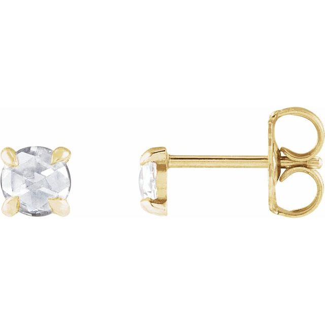 Claw Rose-Cut Stud Earrings