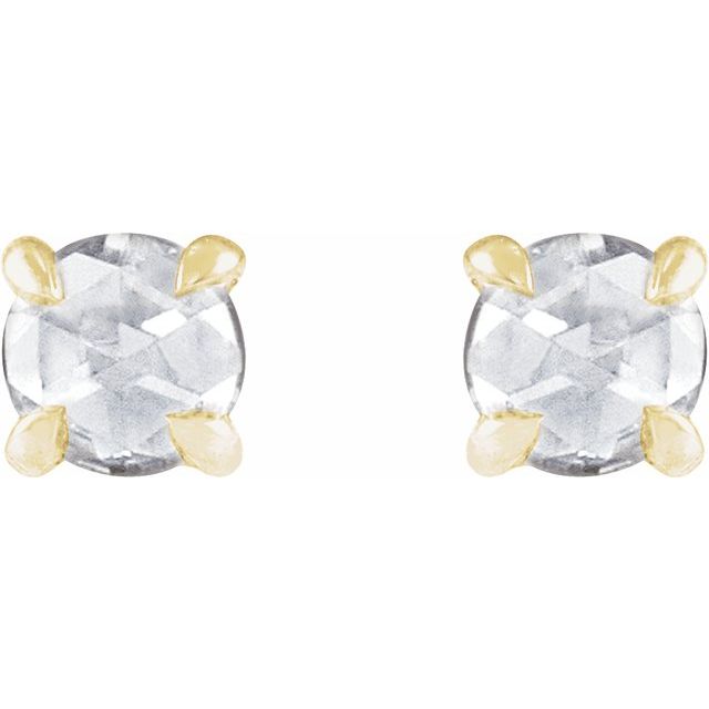 Claw Rose-Cut Stud Earrings