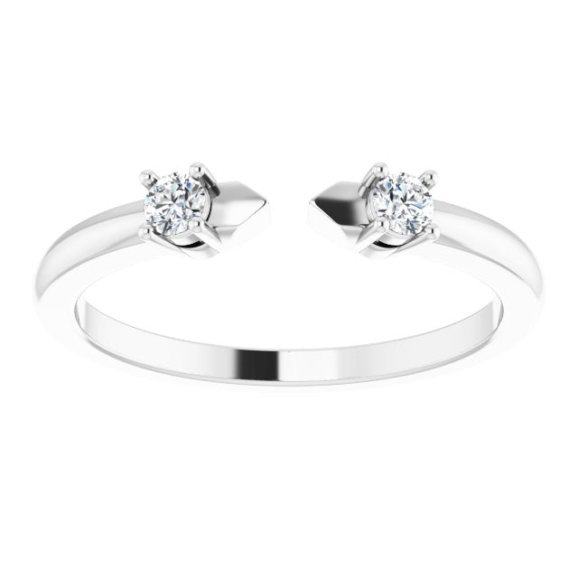 2-Stone Open Shank Diamond Ring