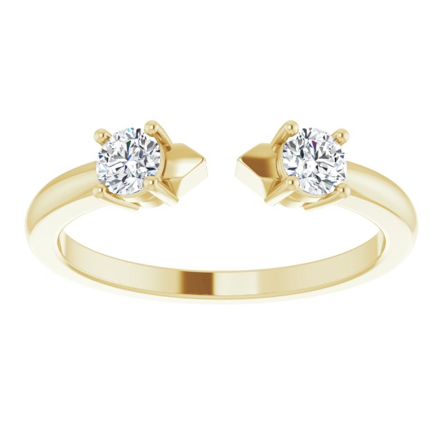 2-Stone Open Shank Diamond Ring