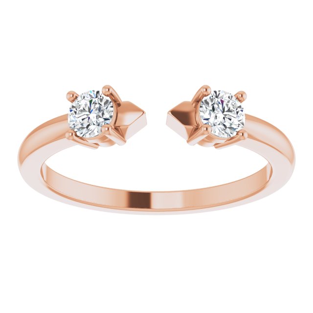 2-Stone Open Shank Diamond Ring
