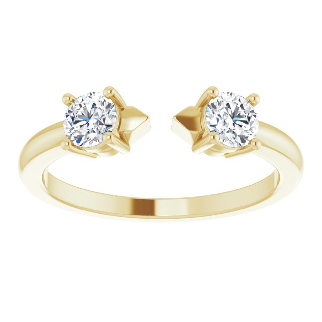 2-Stone Open Shank Diamond Ring