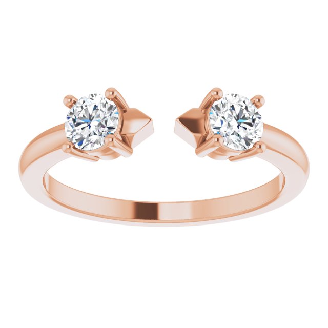 2-Stone Open Shank Diamond Ring