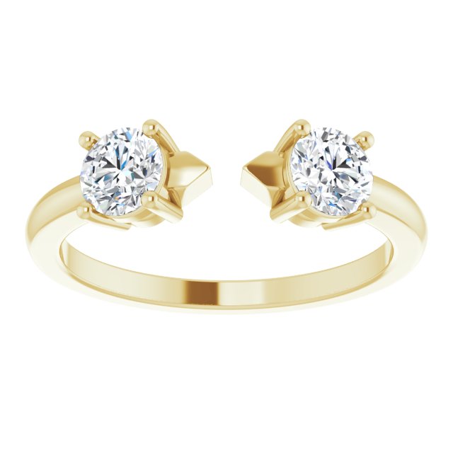 2-Stone Open Shank Diamond Ring