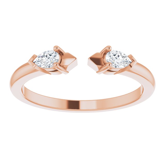 2-Stone Open Shank Diamond Ring