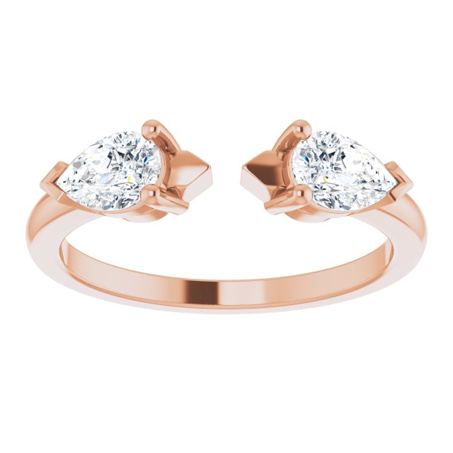 2-Stone Open Shank Diamond Ring
