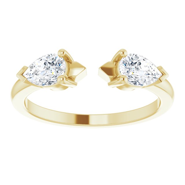 2-Stone Open Shank Diamond Ring