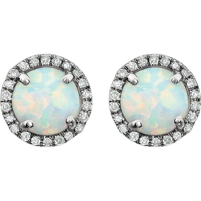 Halo Birthstone Earrings
