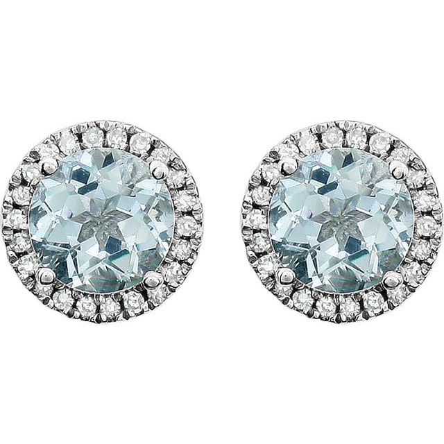 Halo Birthstone Earrings
