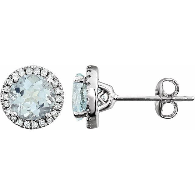 Halo Birthstone Earrings