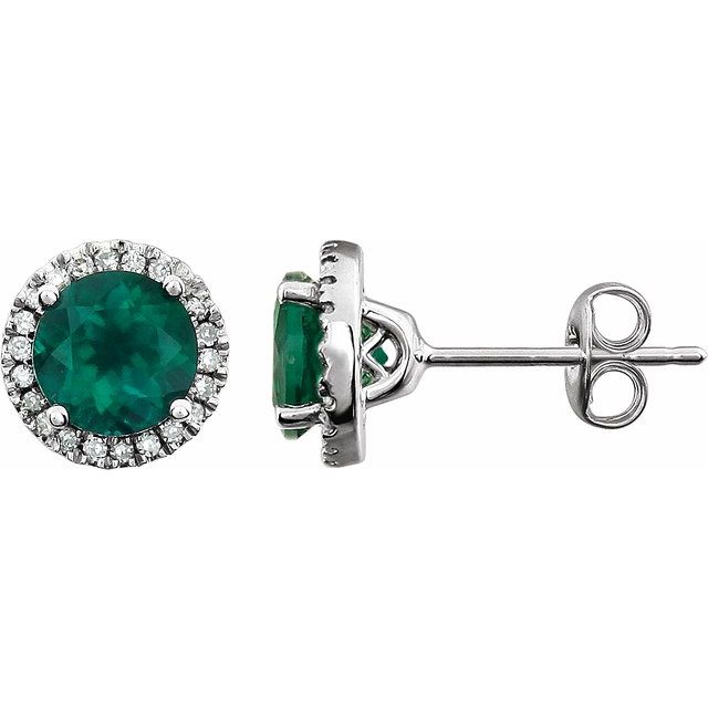Halo Birthstone Earrings
