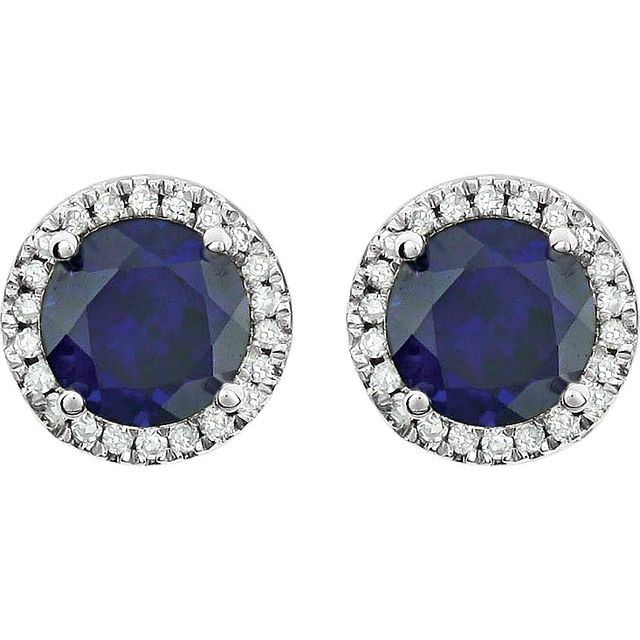 Halo Birthstone Earrings