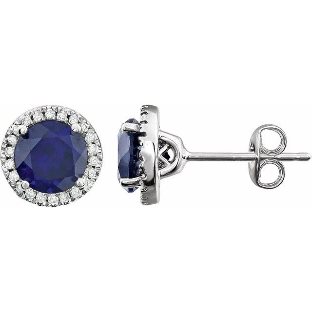 Halo Birthstone Earrings