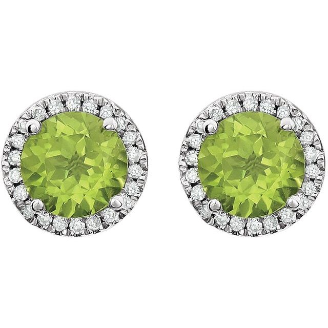 Halo Birthstone Earrings