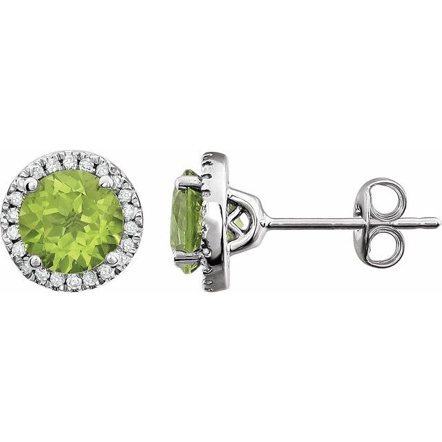 Halo Birthstone Earrings