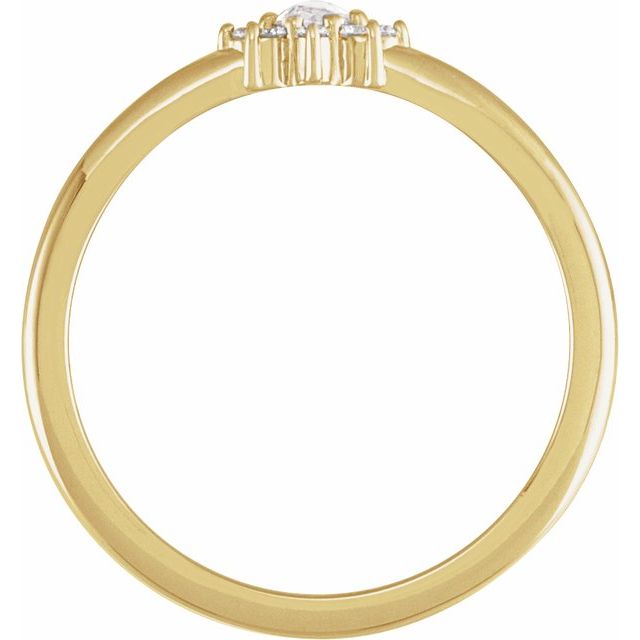 Gemstone and .07 CTW Natural Diamond Accented Halo-Style Ring