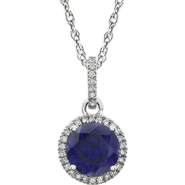 Halo Birthstone Necklace