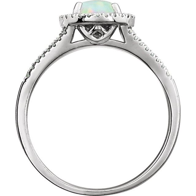 Halo Birthstone Ring