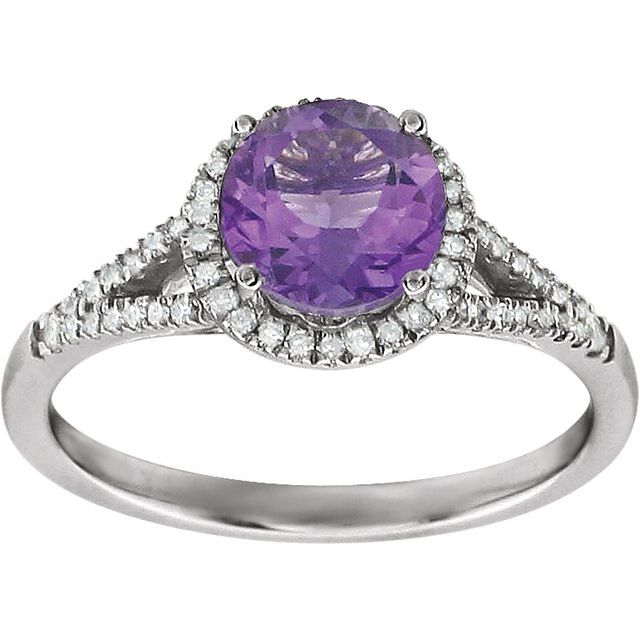 Halo Birthstone Ring