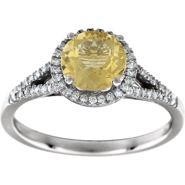 Halo Birthstone Ring