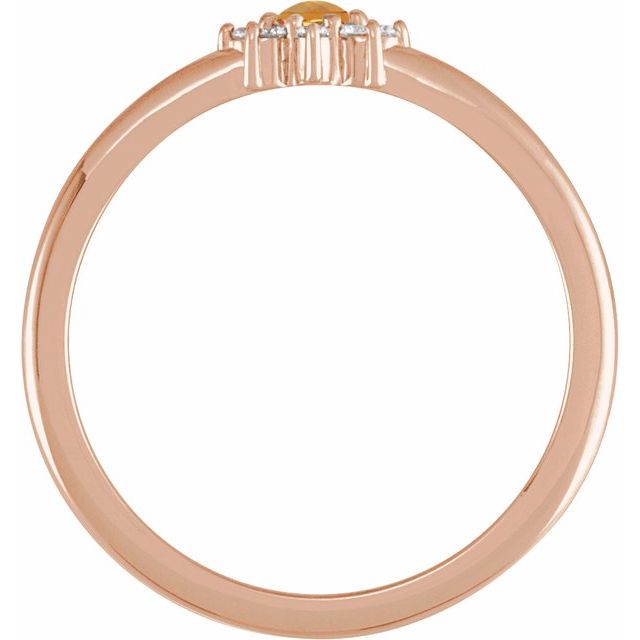 Gemstone and .07 CTW Natural Diamond Accented Halo-Style Ring