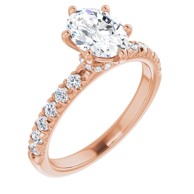 8x6 mm Oval Lab-Grown Diamond Engagement Ring