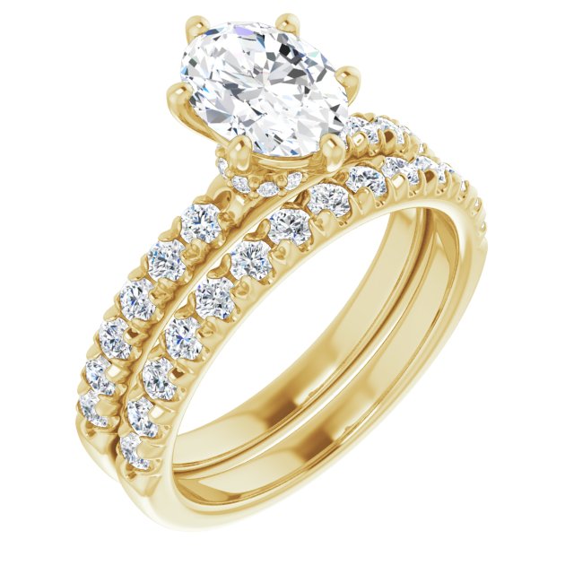 8x6 mm Oval Lab-Grown Diamond Engagement Ring