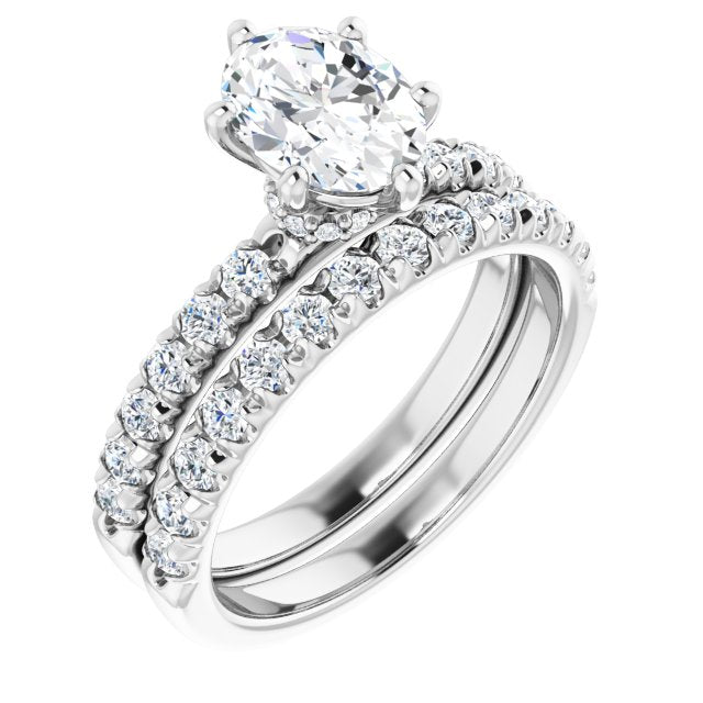8x6 mm Oval Lab-Grown Diamond Engagement Ring