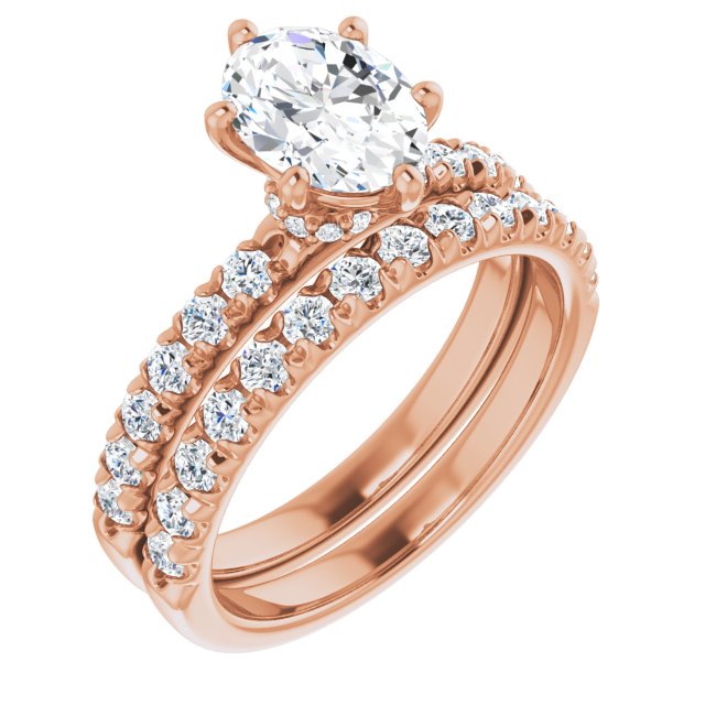 8x6 mm Oval Lab-Grown Diamond Engagement Ring