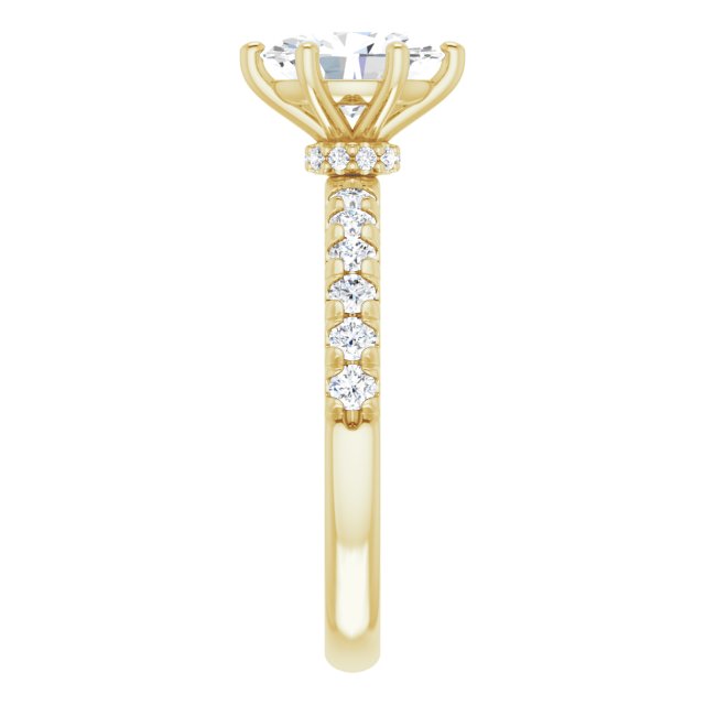 8x6 mm Oval Lab-Grown Diamond Engagement Ring