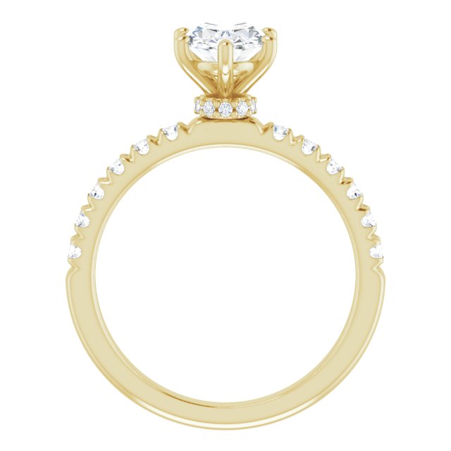 8x6 mm Oval Lab-Grown Diamond Engagement Ring