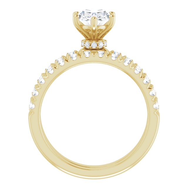 8x6 mm Oval Lab-Grown Diamond Engagement Ring