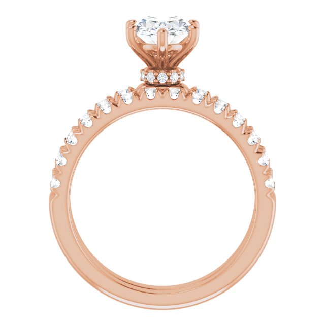 8x6 mm Oval Lab-Grown Diamond Engagement Ring