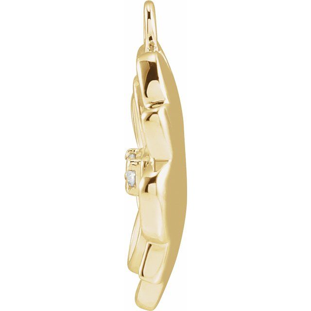 Enamel Diamond Magnolia Dangle Charm
