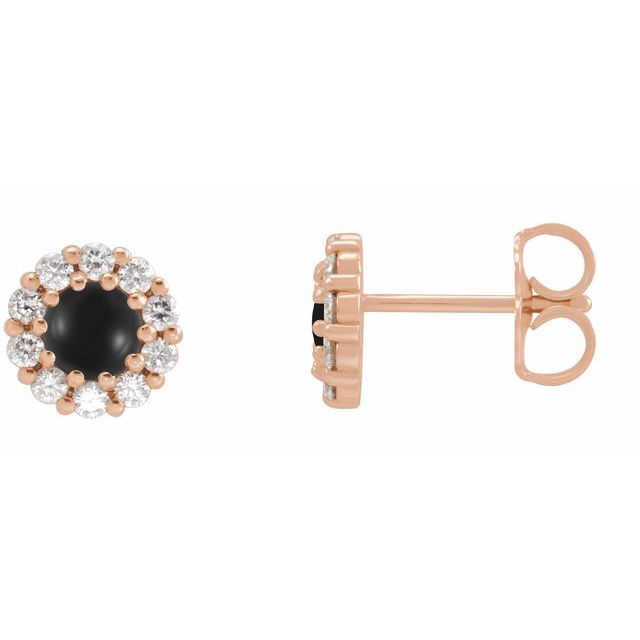Rose-Cut Diamond Halo Earrings