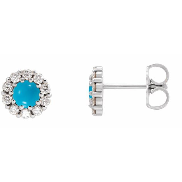 Rose-Cut Diamond Halo Earrings
