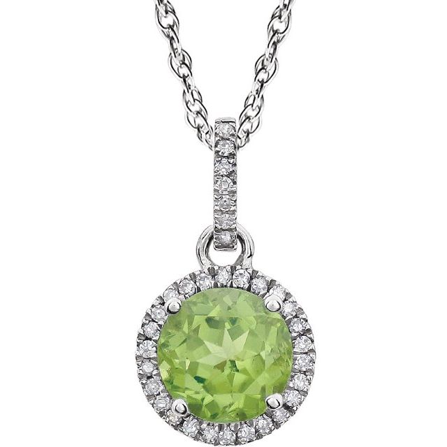 Halo Birthstone Necklace