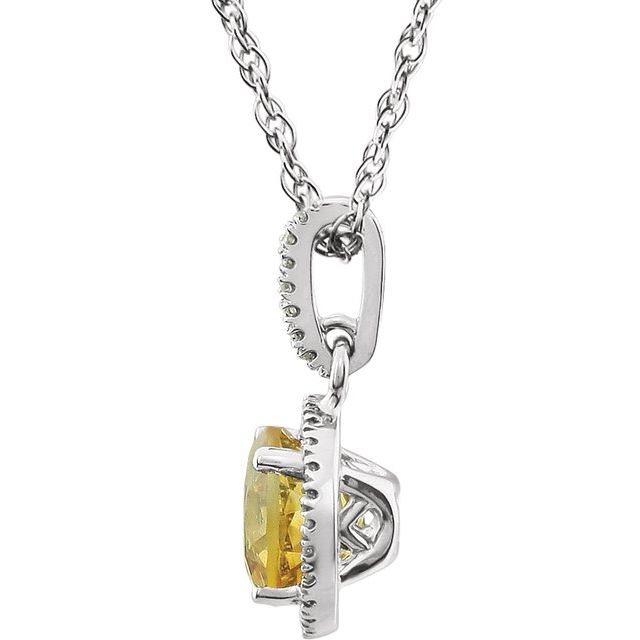 Halo Birthstone Necklace