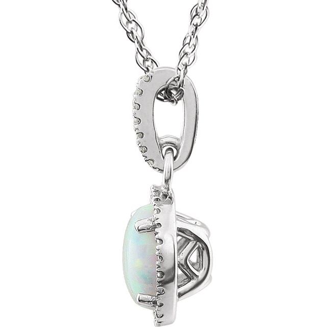 Halo Birthstone Necklace