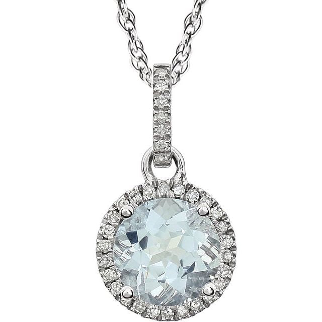 Halo Birthstone Necklace