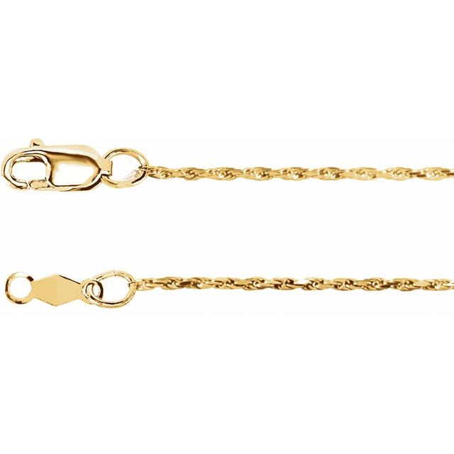 Diamond-Cut Rope Chain