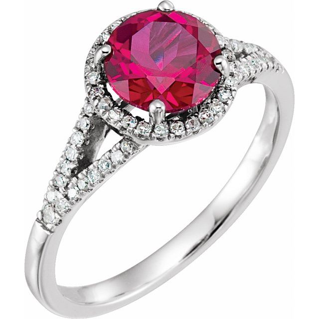 Halo Birthstone Ring